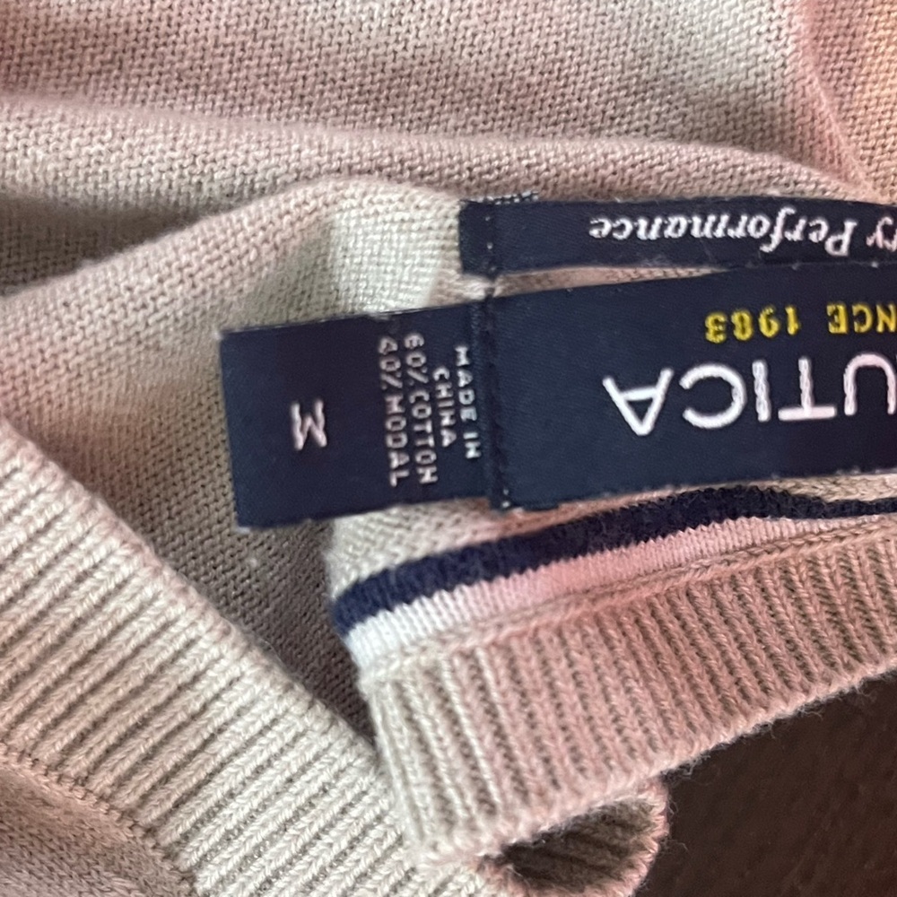 Nautica Luxury Performance Men's V Neck Sweater M - Picture 4 of 6
